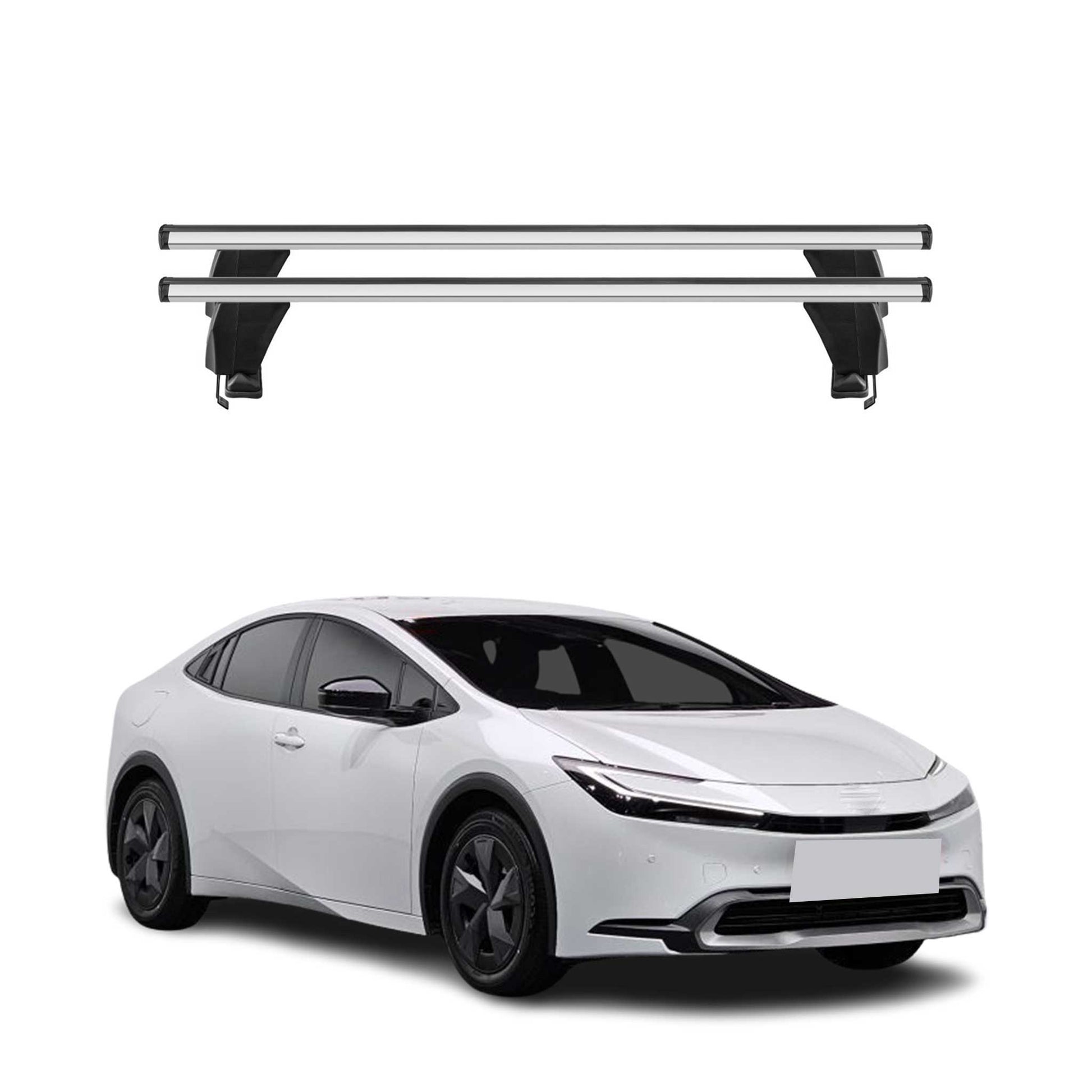 Menabo Dachträger Grundträger für Toyota Prius V 2022-2025 Alu Grau 2tlg OMAC DE