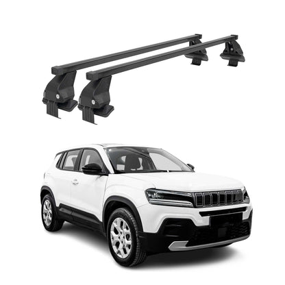 2023-2025 Jeep Avenger Menabo Stahl Dachträger Gepäckträger Schwarz 2 tlg OMAC DE