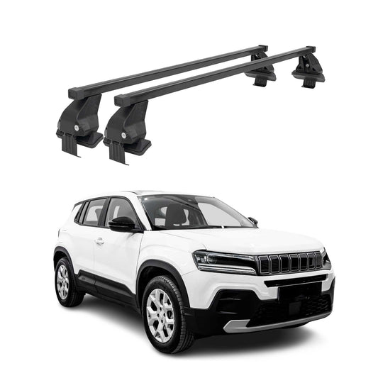 2023-2025 Jeep Avenger Menabo Stahl Dachträger Gepäckträger Schwarz 2 tlg OMAC DE