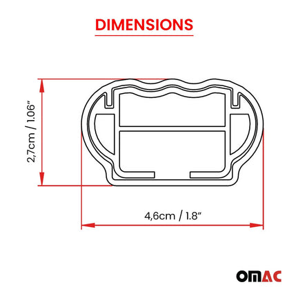 Dachreling + Dachträger Satz für VW Touareg 7L 2002-2010 Alu Silber OMAC DE