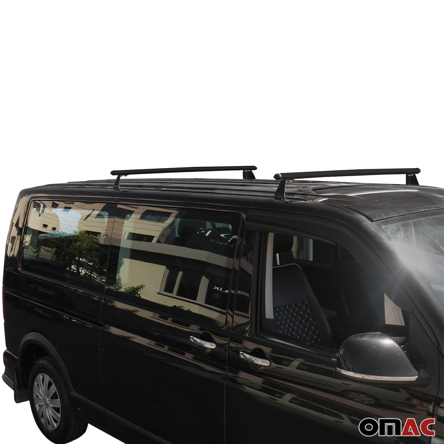 Dachträger für Ford Transit Custom / Tourneo Custom 2023-2025 75kg Schwarz 2tlg OMAC DE