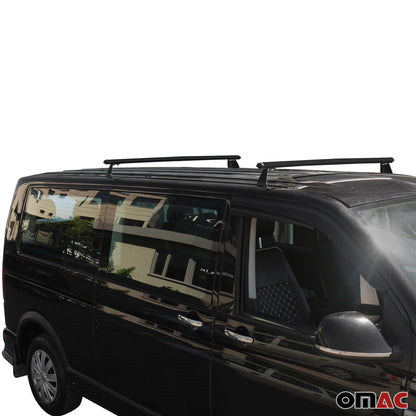 Dachträger für Ford Transit Custom / Tourneo Custom 2023-2025 75kg Schwarz 2tlg OMAC DE