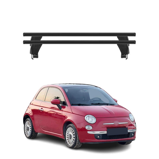 Dachträger Grundtäger für Fiat 500/500e/500EV/500 Hybrid 2007-25 Alu Schwarz 2x OMAC DE
