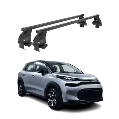 Menabo Dachträger Grundträger für Citroen C3 Aircross 2017-2024 Stahl Schwarz 2x OMAC DE