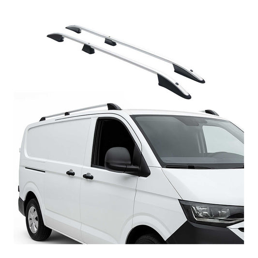Dachreling Dachgepäckträger für VW Transporter T7 2024-2025 L2 Langer Silber 2x OMAC DE