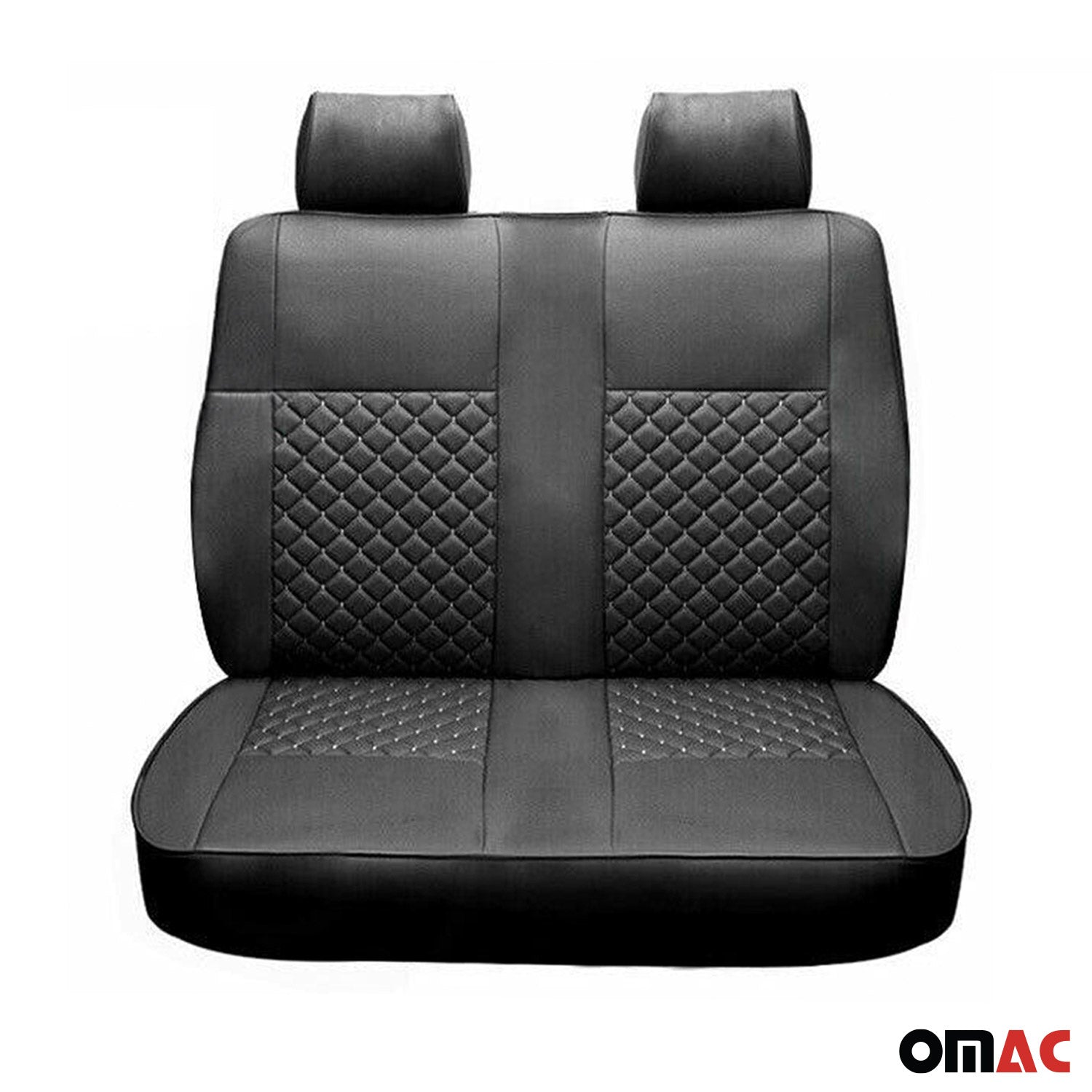 Sitzbezüge Schonbezüge für Mercedes Sprinter W906 2006-2018 Leder Schwarz 2+1 OMAC DE