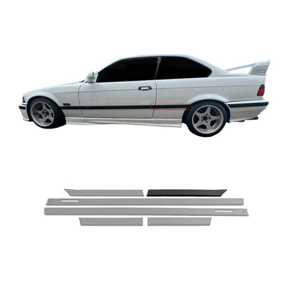 JOM Seitenleisten Türleisten für BMW 3er E36 Coupe Cabrio schwarz 6tlg OMAC DE