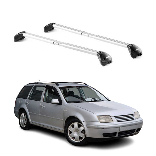 Dachträger Grundtäger für VW Bora Variant 1999-2005 5 tür 100kg Alu Grau 2x ABE OMAC DE