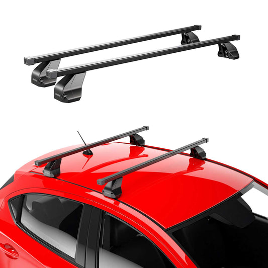 Menabo Dachträger Grundträger für Nissan Kubistar 2003-2009 Stahl Schwarz 2tlg OMAC DE