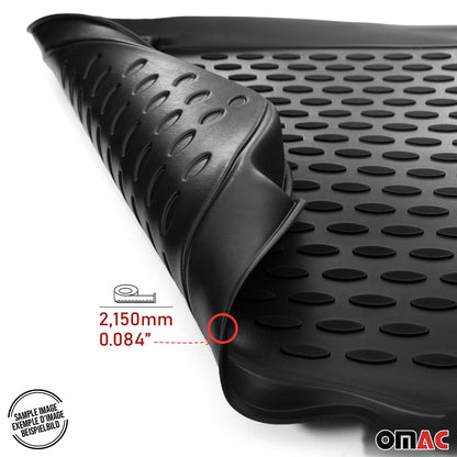 OMAC Gummimatten Fußmatten für BMW 7er G11 G12 2015-2022 Automatten Schwarz 4x OMAC DE