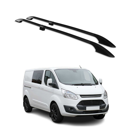 Dachreling für Ford Transit Tourneo Custom 2012-2024 L2 Langer Alu Schwarz OMAC DE