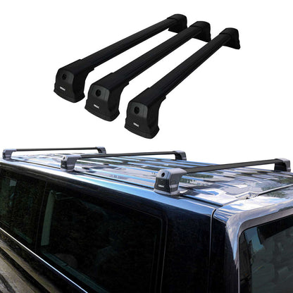 Dachträger für Ford Transit Custom / Tourneo Custom 2023-2025 75kg Schwarz 3 tlg OMAC DE