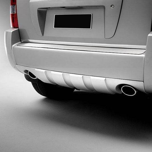 Heckdiffusor Stoßstange für Hyundai Tucson 2004-2010 2 Auspuffrohre Silber 1tlg OMAC DE