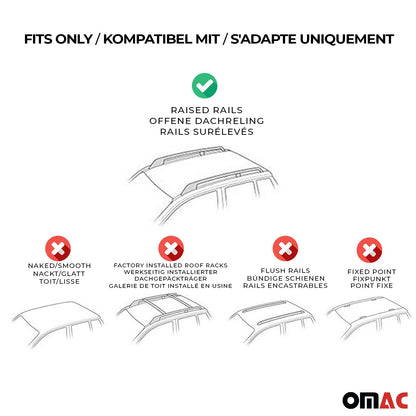 Dachträger Grundtäger für Toyota RAV4 2000-2012 3-5 tür 90kg Alu Silber 2x ABE