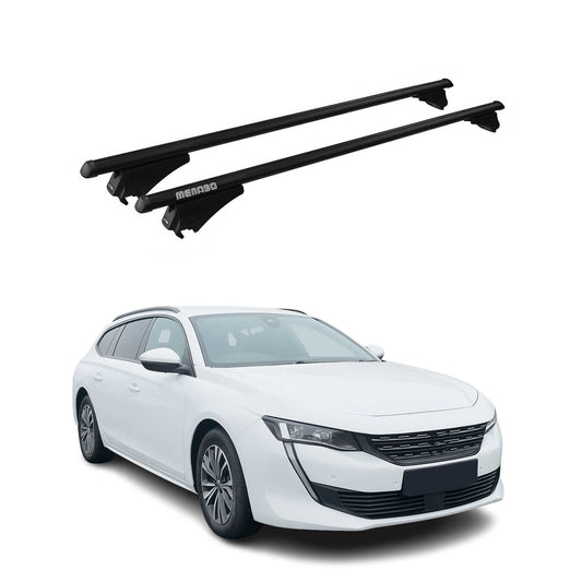 Menabo Dachträger Grundtäger für Peugeot 508 Kombi 2018-2025 75kg Alu Schwarz 2x OMAC DE