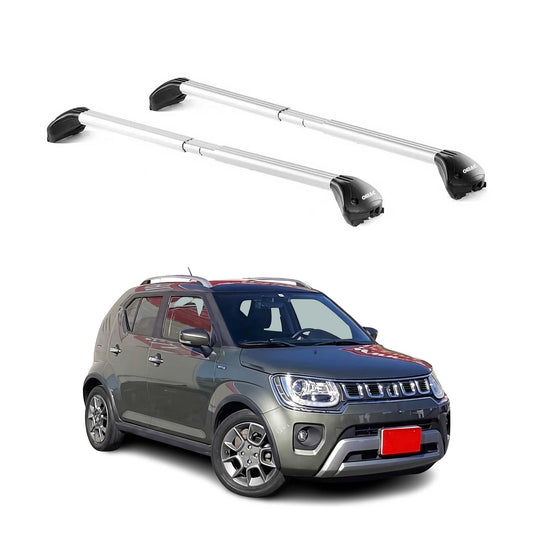 Dachträger Grundtäger für Suzuki Ignis mk2 2016-2025 5 tür 100kg Alu Grau 2x ABE OMAC DE