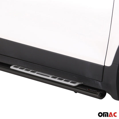 Edelstahl Seitenschweller Schwellerrohre für Chevrolet Trax 2013-2016 Schwarz OMAC DE