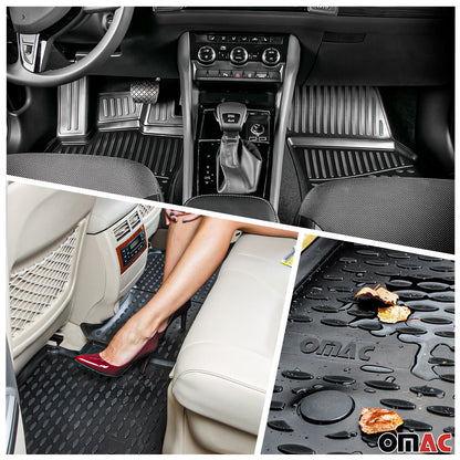 Fußmatten & Kofferraumwanne Set für Hyundai Tucson 2015-2021 TPE Schwarz OMAC DE