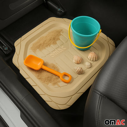 2023-2025 Fiat 600E Fußmatten Automatten 3D Passform Hoher Rand Gummimatten Beige 4tlg OMAC DE