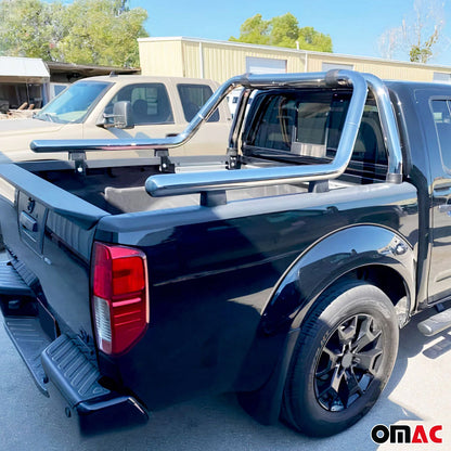 Überrollbügel Rollbar für Nissan Navara D22 1999-06 Gefärbten Stahl Ø76 Schwarz OMAC DE