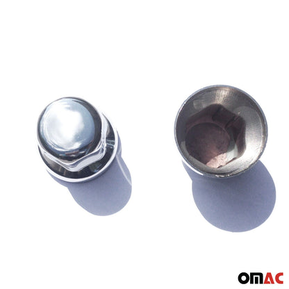 40x Glänzend Chrom Radmutterkappen Schutz Ø32mm für hohe Schrauben / LKW OMAC DE