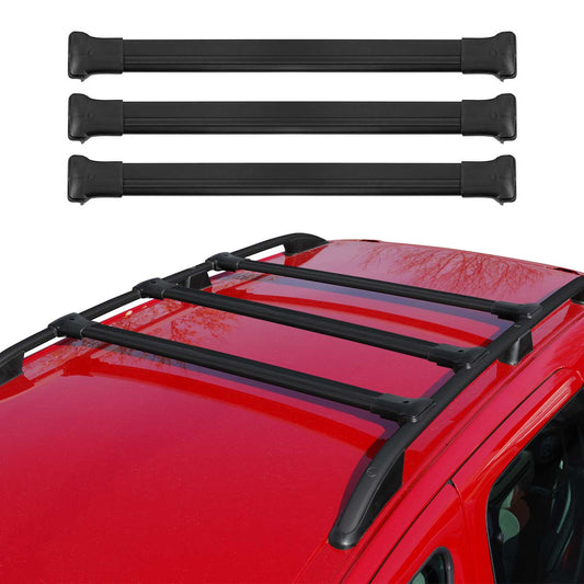 Dachträger Grundtäger für Citroen Jumpy 2007-2016 75kg Aluminium Schwarz 3 tlg OMAC DE