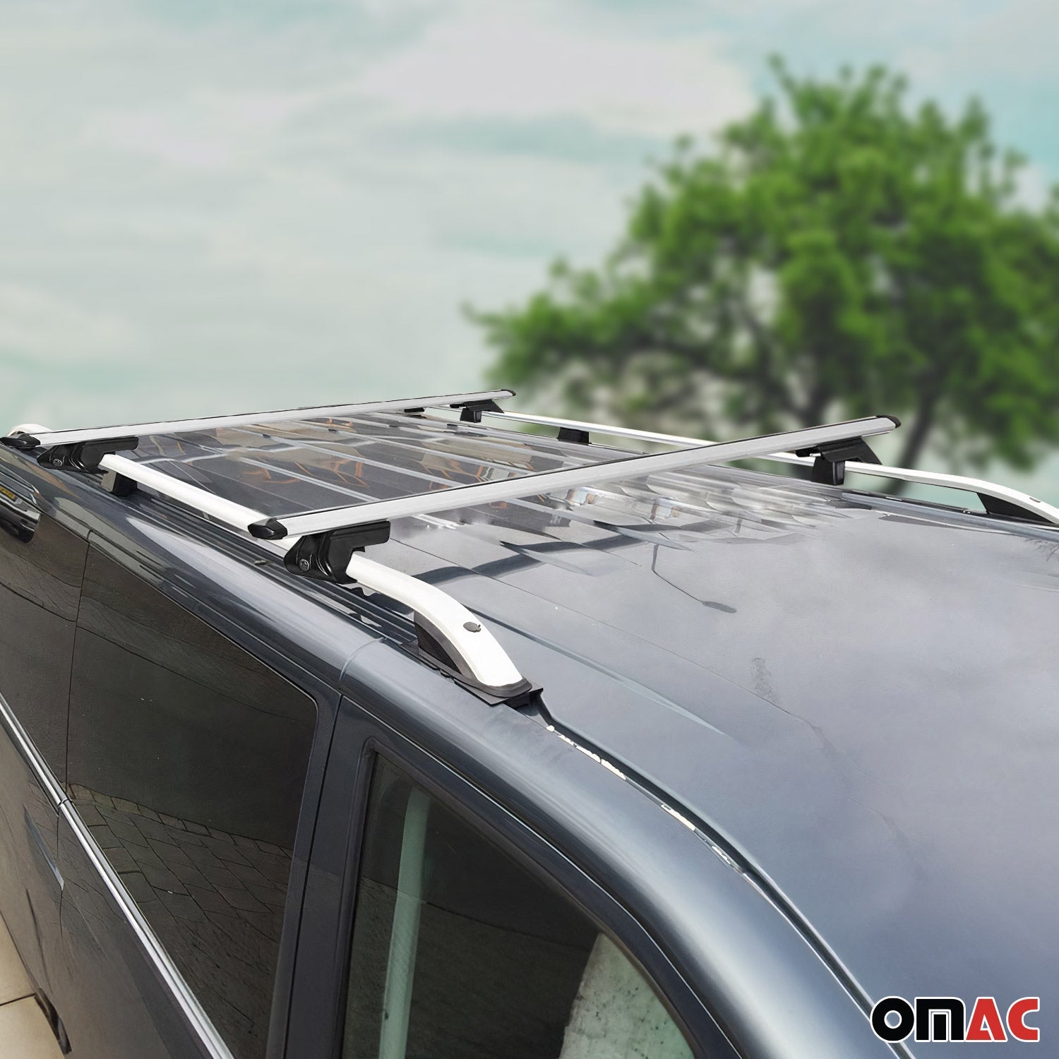 Dachreling + Dachträger Satz für VW Tiguan 2007-2016 Aluminium Silber 4 tlg OMAC DE