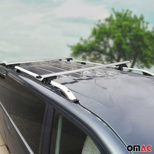 Dachreling + Dachträger Satz für VW Tiguan 2007-2016 Aluminium Silber 4 tlg OMAC DE