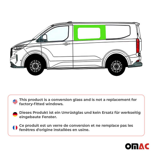 Seitenfenster Vorne für Ford Transit Custom V710 2023-2025 Links L1 L2 Dunkel OMAC DE