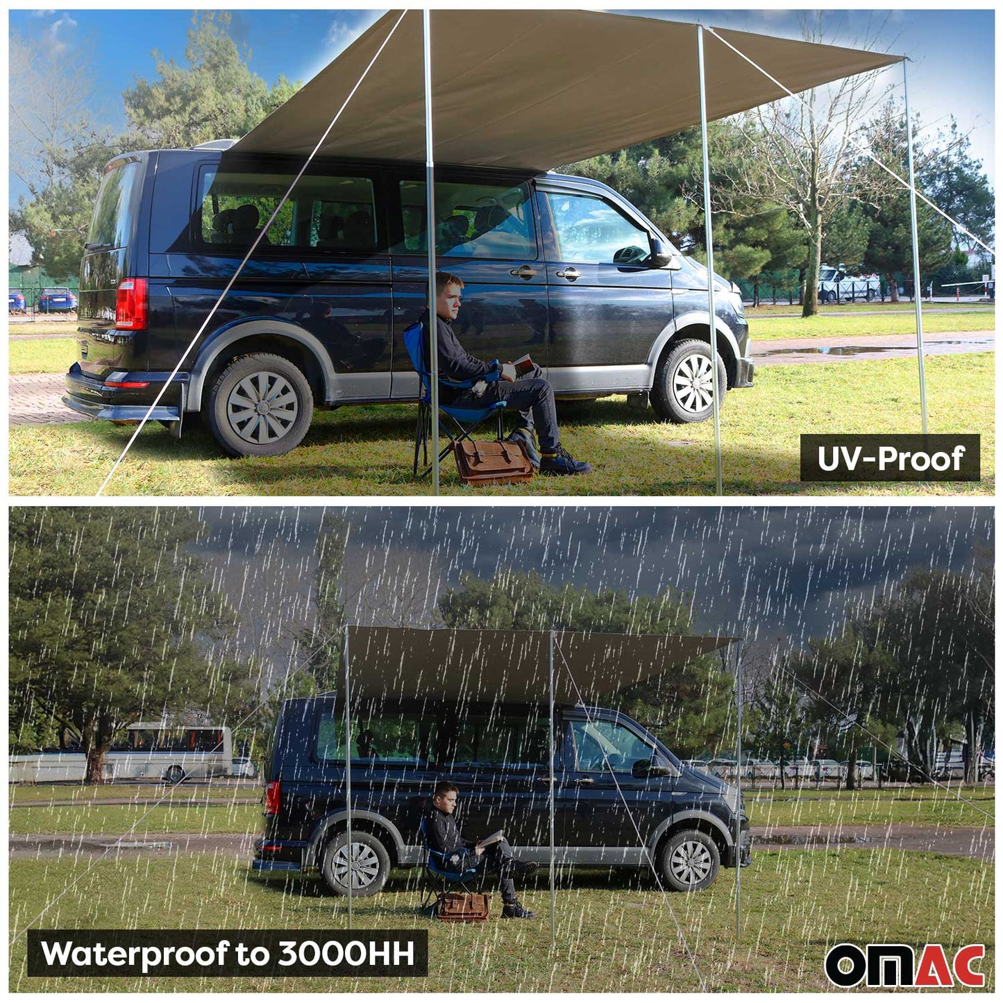 Wasserdicht Sonnensegel Vorzelt Sonnenvordach Universal passend Wohnwagen
