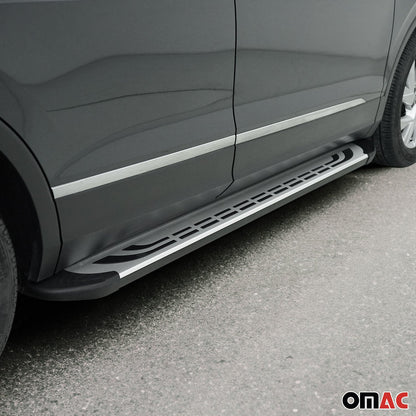 Trittbretter Seitenschweller für VW Tiguan mk3 2024-2025 Alu Grau 2tlg