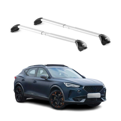 Dachträger Grundtäger für Cupra Formentor 2020-2025 5 tür 100kg Alu Grau 2x ABE OMAC DE