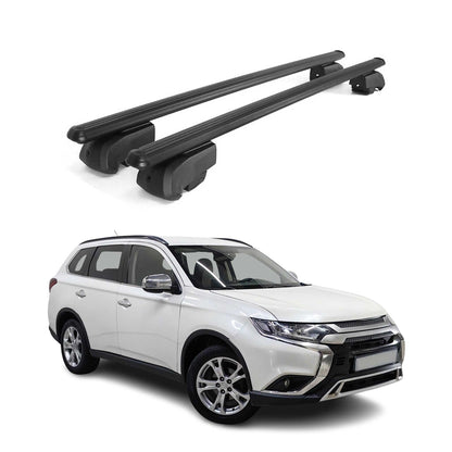 Dachträger Gepäckträger für Mitsubishi Outlander GF 2012-2021 ABE Schwarz 2x OMAC DE