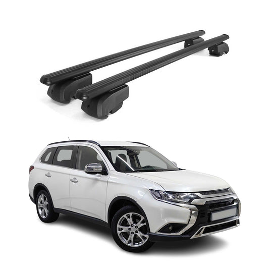Dachträger Gepäckträger für Mitsubishi Outlander GF 2012-2021 ABE Schwarz 2x OMAC DE