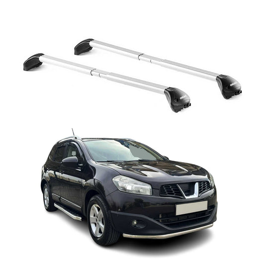 Dachträger Grundtäger für Nissan Qashqai J10 2006-2014 5tür 100kg Alu ABE Silber OMAC DE