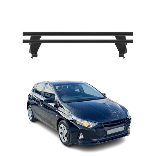 Menabo Dachträger Grundtäger für Hyundai i20 2020-2025 ABE Aluminium Schwarz 2x OMAC DE