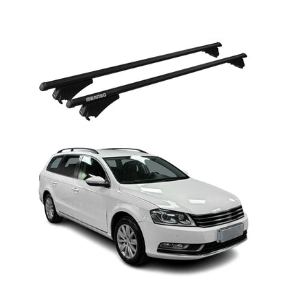 Menabo Dachträger Grundtäger für VW Passat Alltrack B7 2012-2014 75kg Schwarz 2x OMAC DE