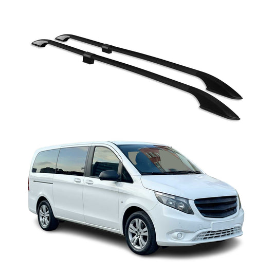 Dachreling für Mercedes Vito W639 W447 2003-2023 L2 Langer Radstand Alu Schwarz OMAC DE