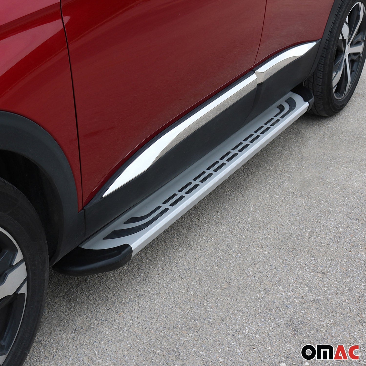 Trittbretter Seitenschweller Seitenbretter für Honda CR-V 2007-2012 Alu Grau OMAC DE