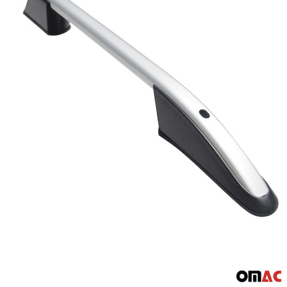 Dachreling Dachgepäckträger für VW Transporter T7 2024-2025 L1 kurzer Silber 2x OMAC DE