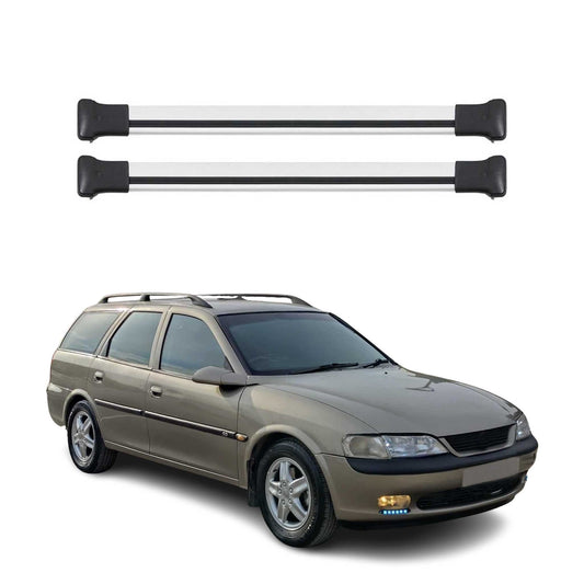 Dachträger Grundtäger für Opel Vectra B Kombi 1995-2002 75kg Silber Alu 2 tlg OMAC DE