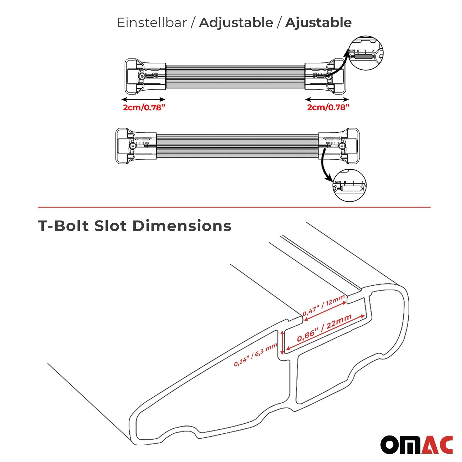 Dachreling + Dachträger für Fiat Fiorino Qubo Nemo Peugeot Bipper 2008-2022 Grau OMAC DE