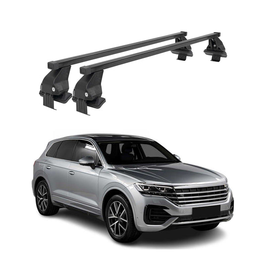Menabo Dachträger Grundträger für VW Touareg III 2018-2025 Stahl Schwarz 2tlg OMAC DE