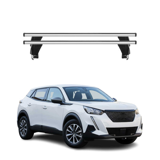 Menabo Dachträger Grundträger für Peugeot 2008 II 2019-2025 Alu Grau 2tlg OMAC DE