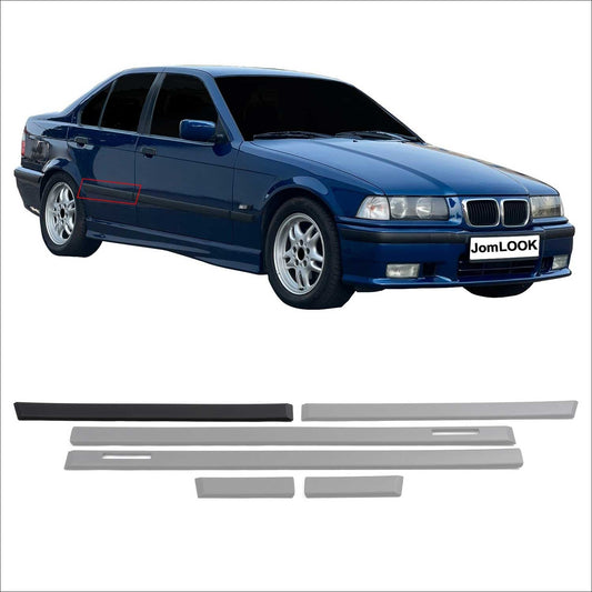 JOM Seitenleisten Türleisten für BMW 3er E36 Limo Touring schwarz 6tlg OMAC DE