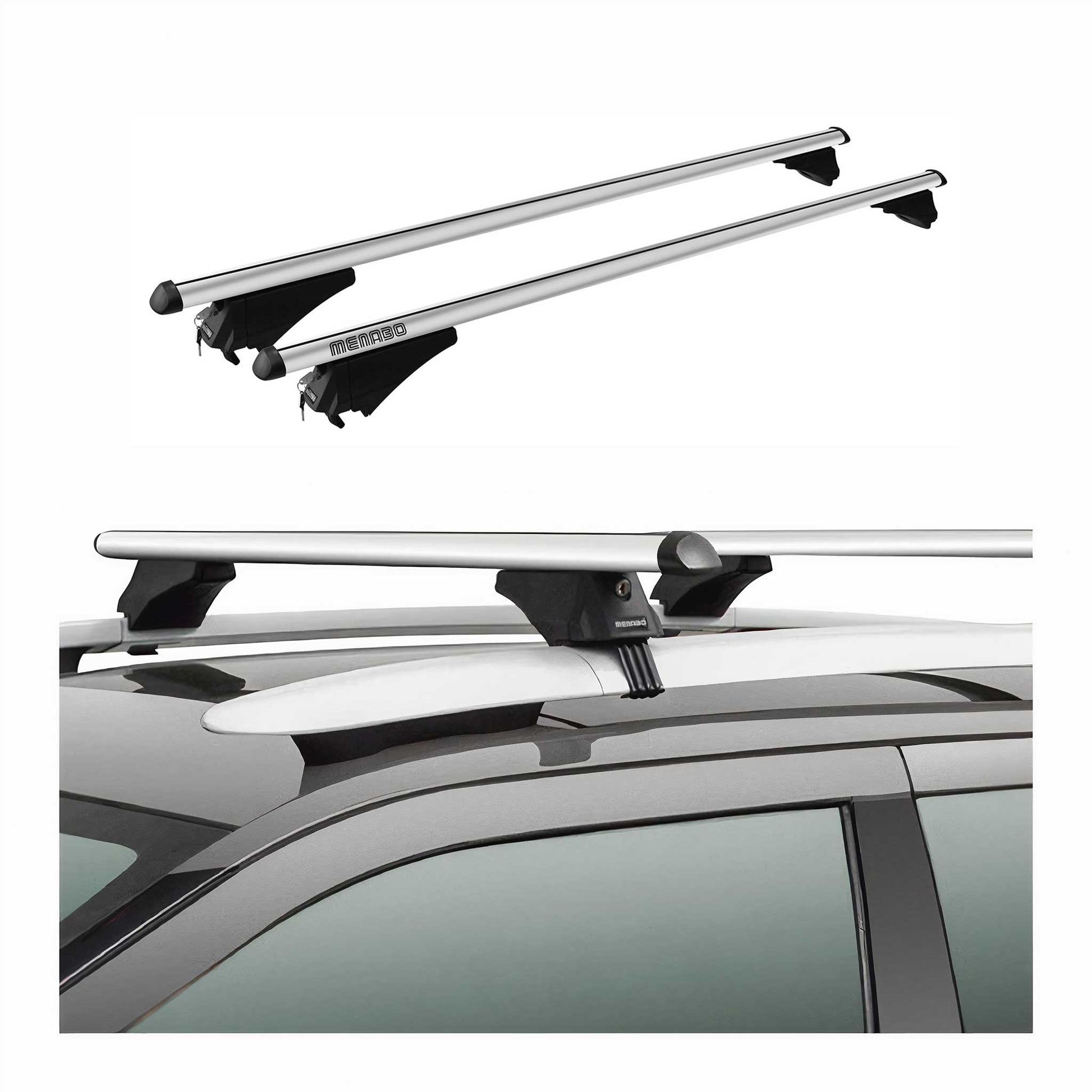 2024-2025 VW Tiguan Menabo Grundträger Dachträger Alu Silber OMAC DE