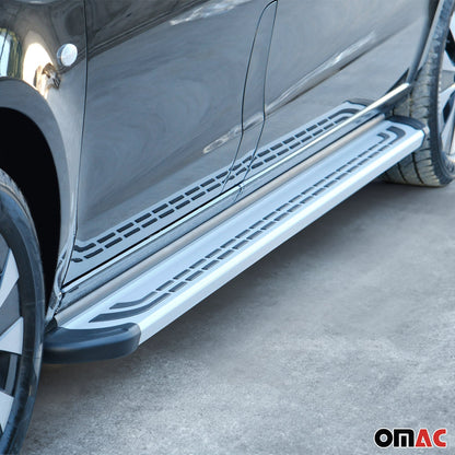 Trittbretter Seitenschweller Seitenbretter für Honda CR-V 2012-2019 Alu Grau OMAC DE