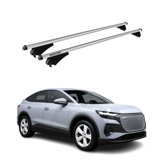 Menabo Dachträger Grundtäger für Audi Q4 e-tron 2021-2025 75kg Alu Silber 2 tlg OMAC DE