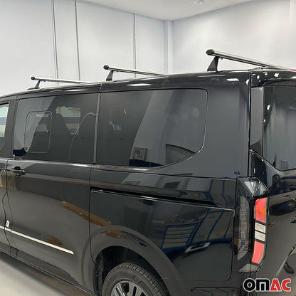 Dachträger für Ford Transit Custom / Tourneo Custom 2023-2025 75kg Alu Grau 3tlg OMAC DE