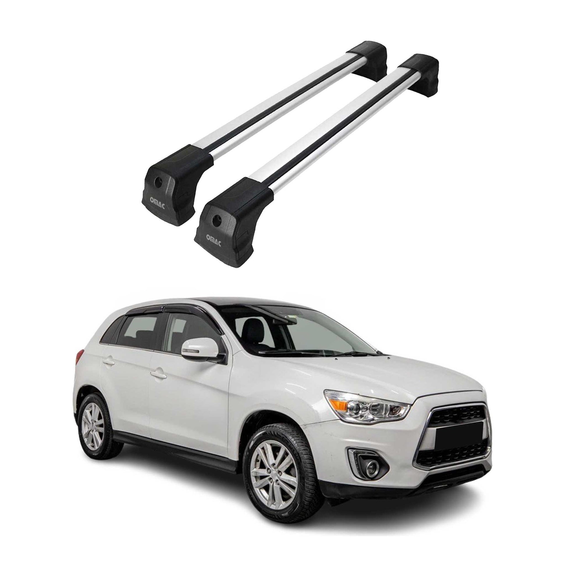 Dachträger Grundtäger für Mitsubishi ASX 2010-2023 75kg Aluminium Silber 2x OMAC DE